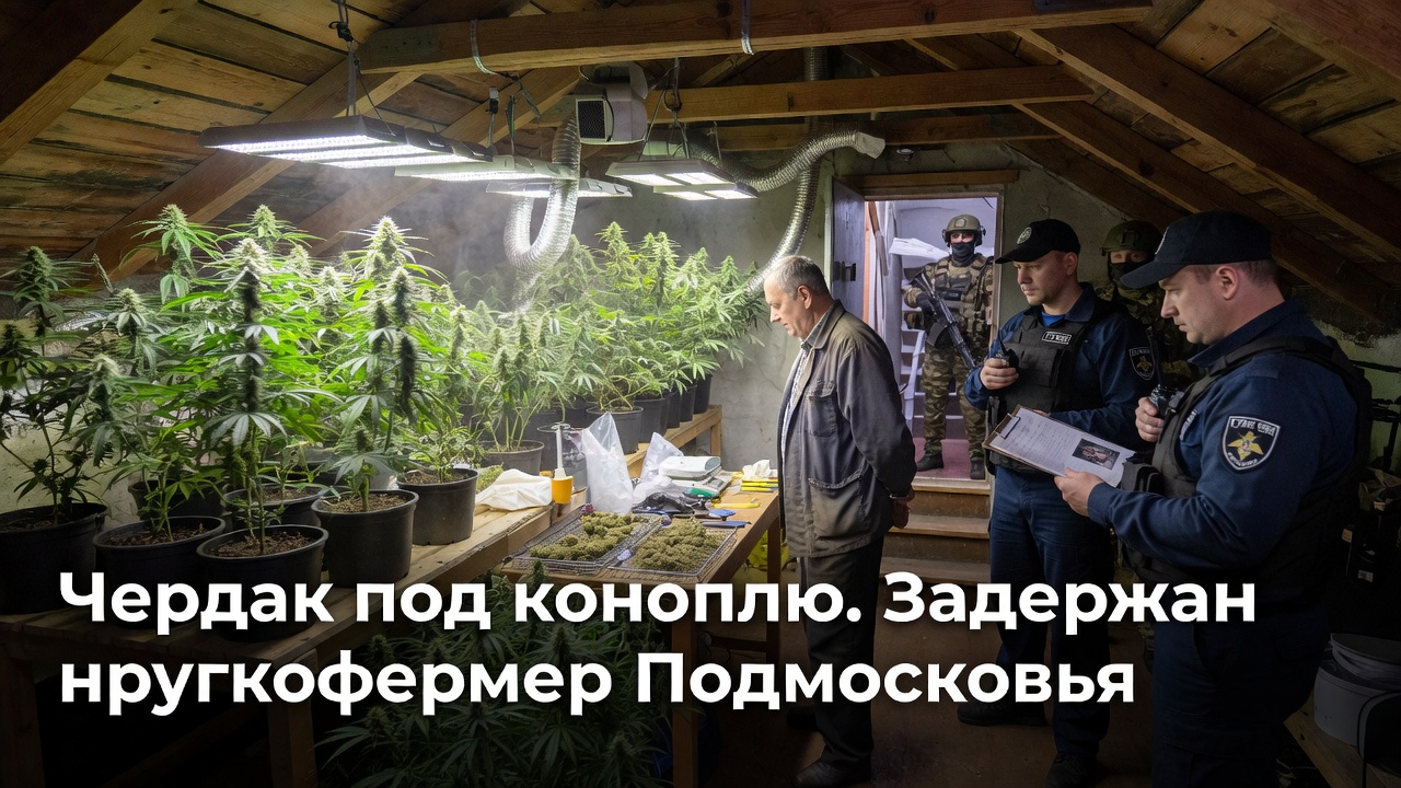 Чердак под коноплю. Задержан наркофермер Подмосковья